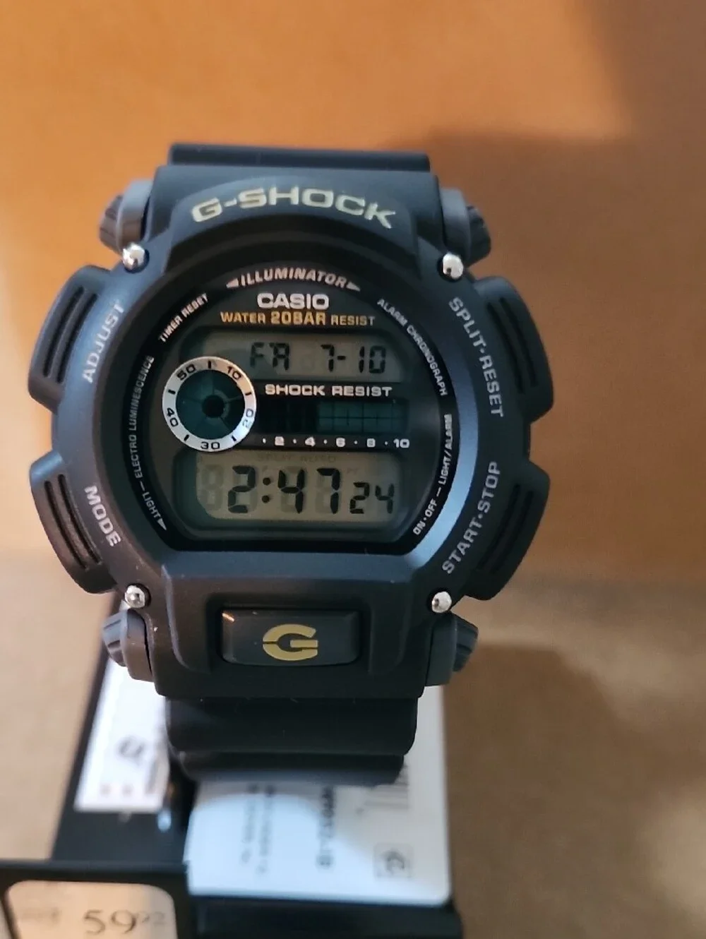 Casio G-Shock Black Watch with Gold Accent